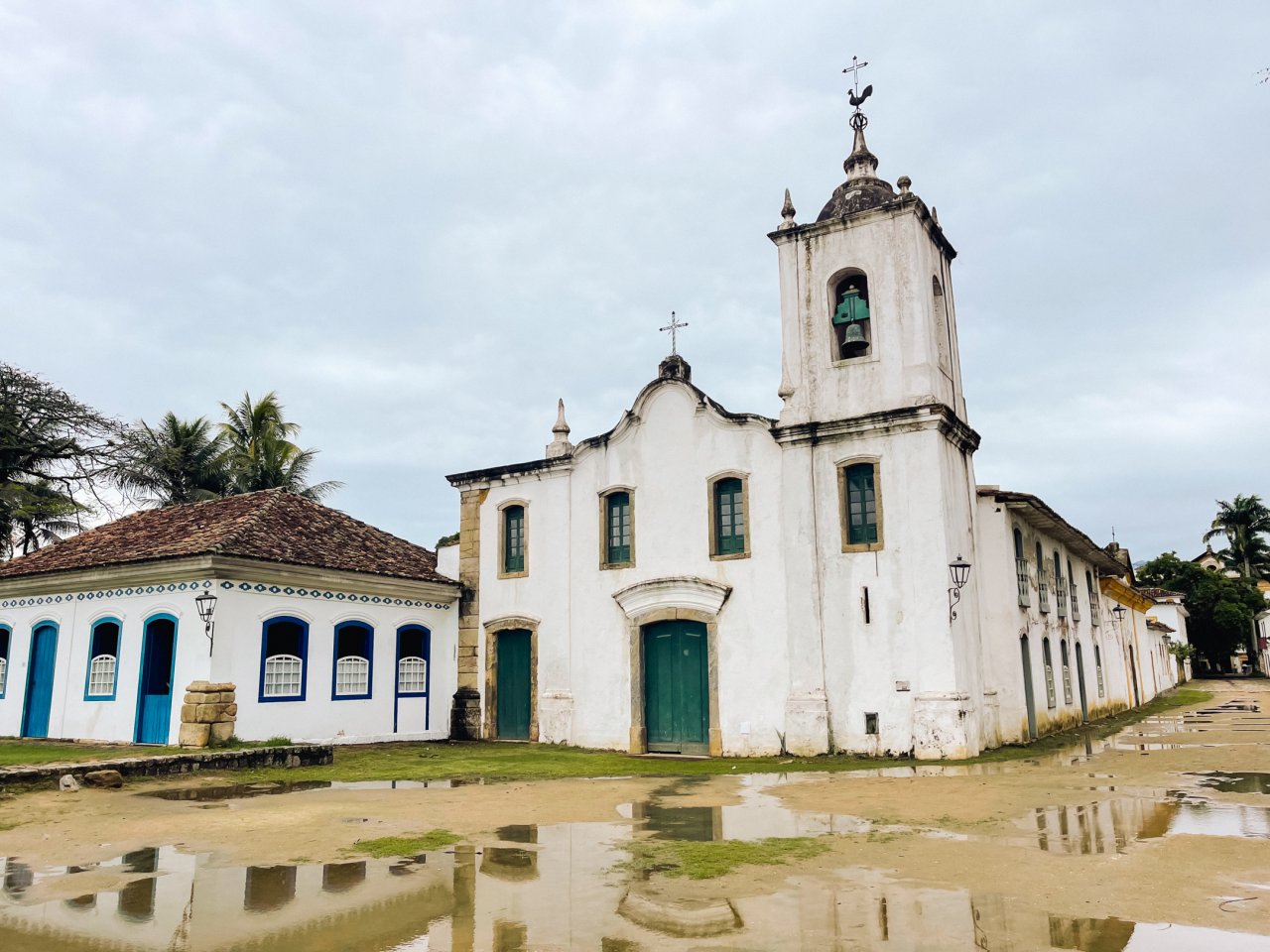 Young traveller enjoying a Paraty church tour at sunset in Brazil on tour with TruTravels