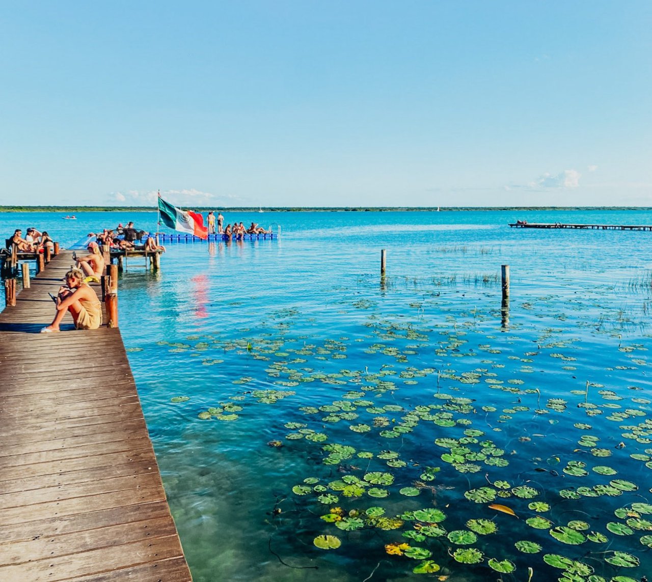 A landscape shot of the Mexican seascape.